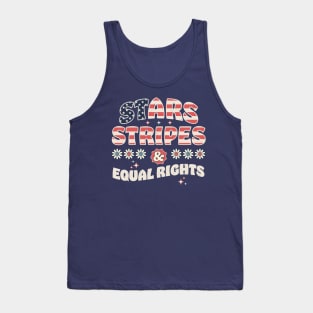 Stars Stripes And Equal Rights Patriotic 4th Of July Cute Tank Top